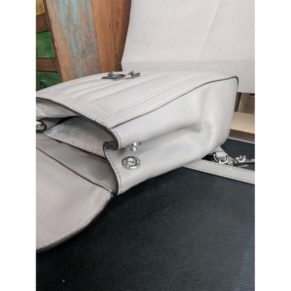 Michael Kors Whitney Quilted Backpack - Pearl Grey, Silver, Small, Dust-bag - Picture 6 of 8